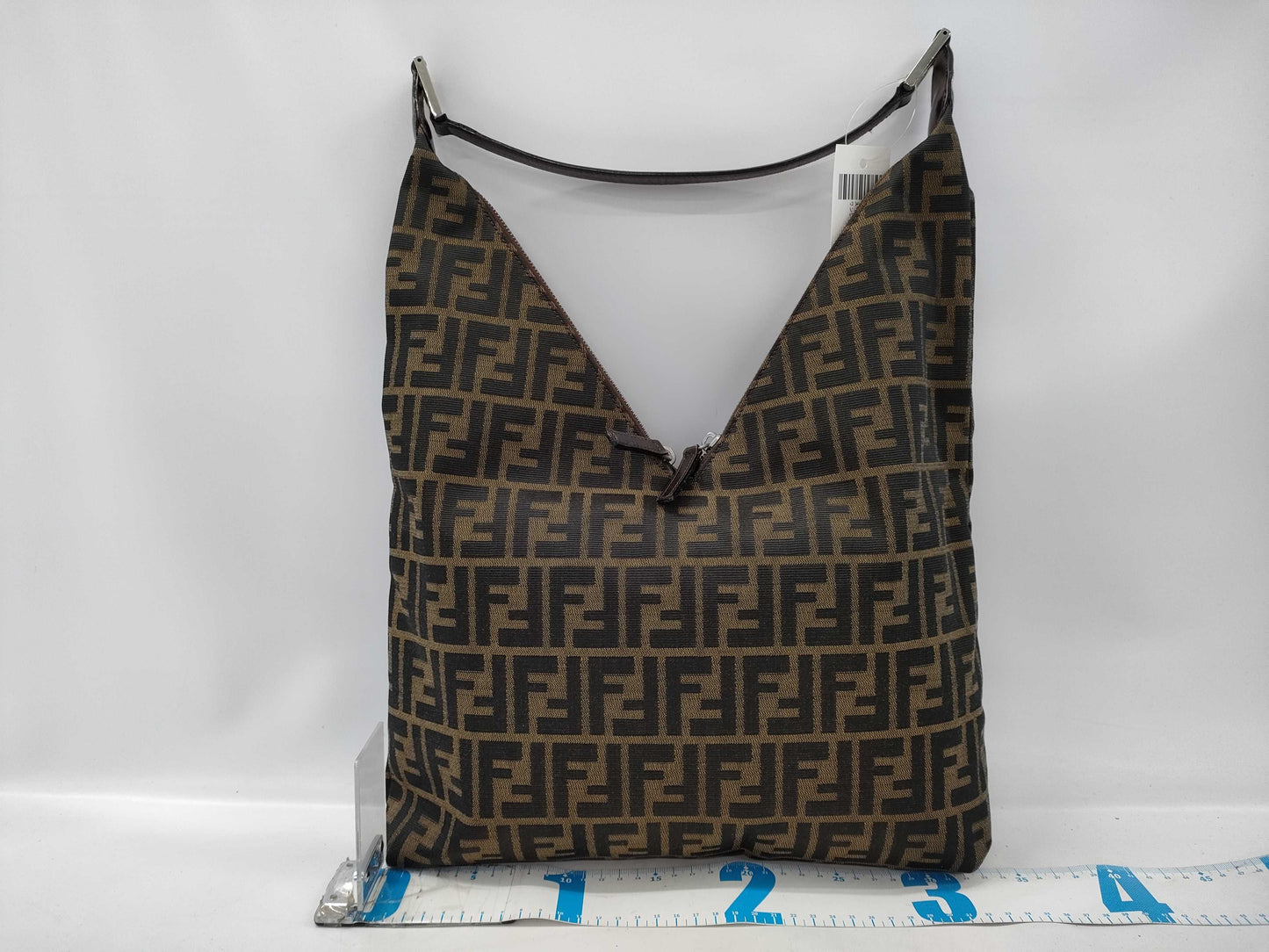 FENDI Zucca pattern one-shoulder V-neck handbag