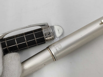 Montblanc Metal Rubber / Platinum 18k 2-piece pen/fountain pen