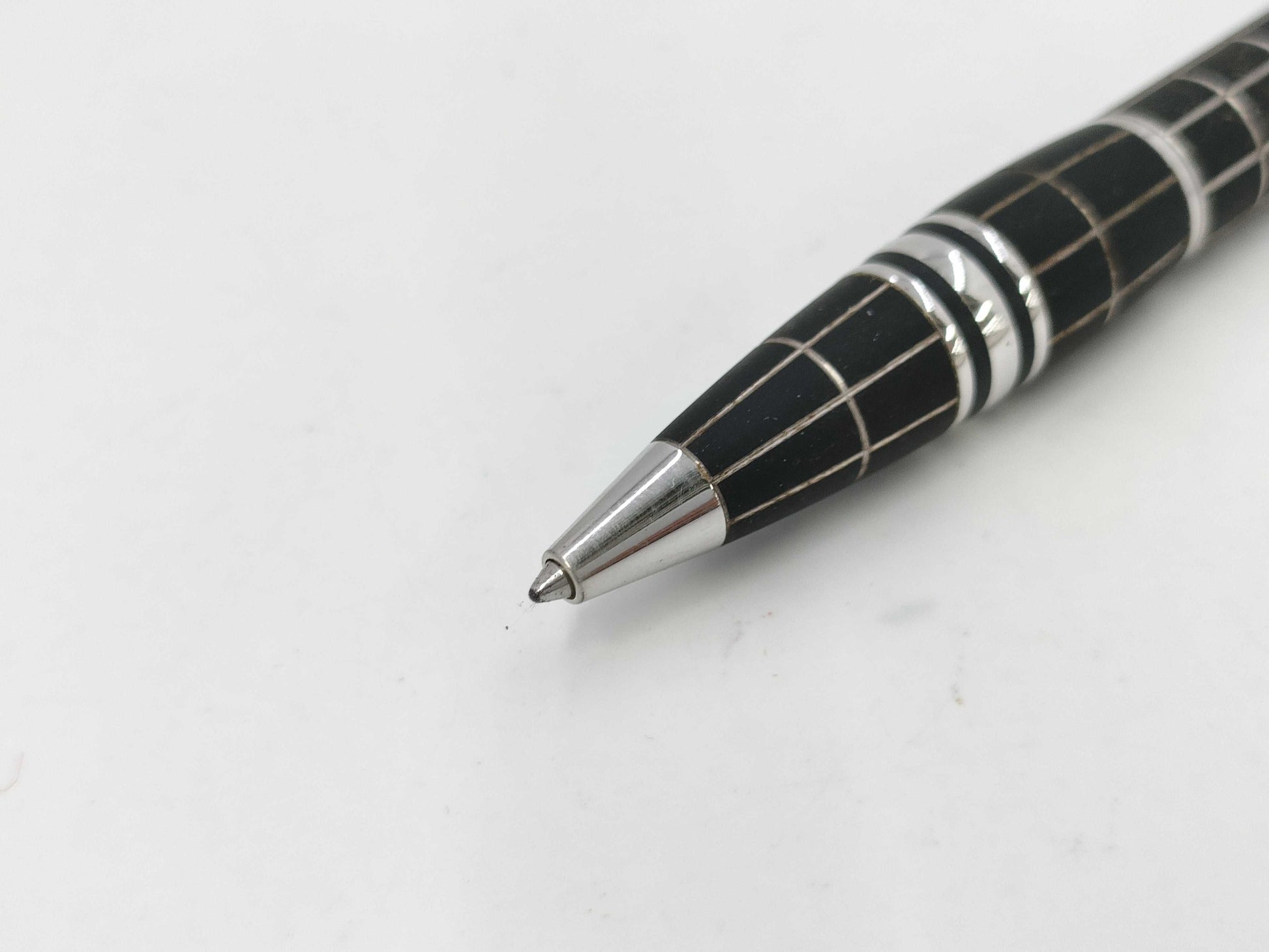 Montblanc Metal Rubber / Platinum 18k 2-piece pen/fountain pen