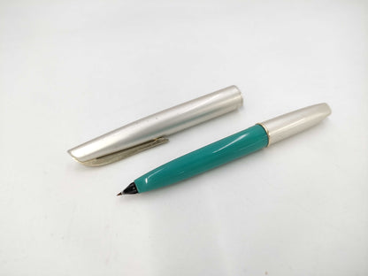 Montblanc Metal Rubber / Platinum 18k 2-piece pen/fountain pen