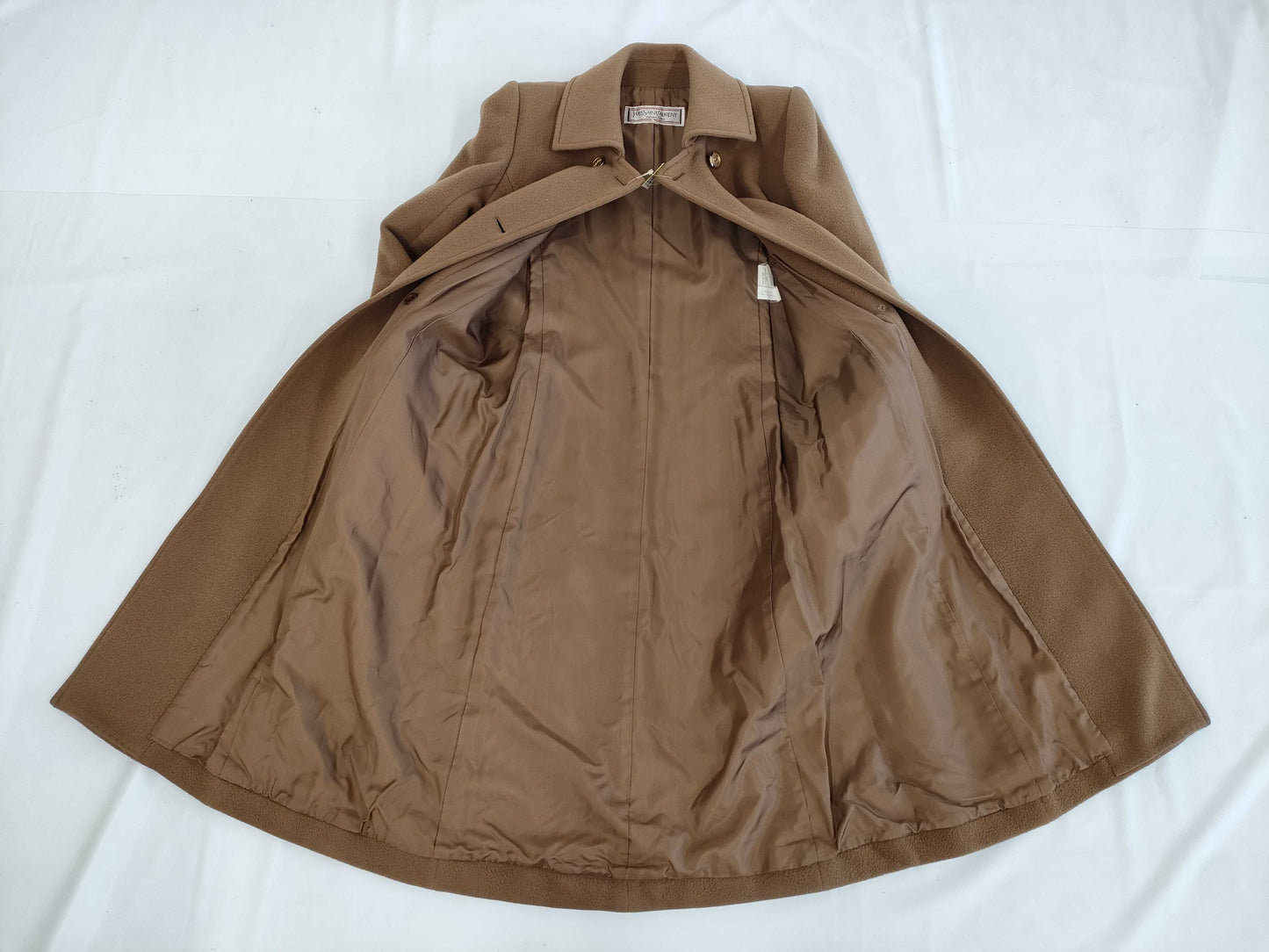 Yves Saint Laurent Wool Coat with Buttons