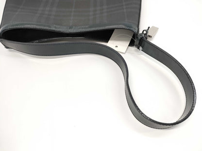 BURBERRY Check Shoulder Enamel Handbag