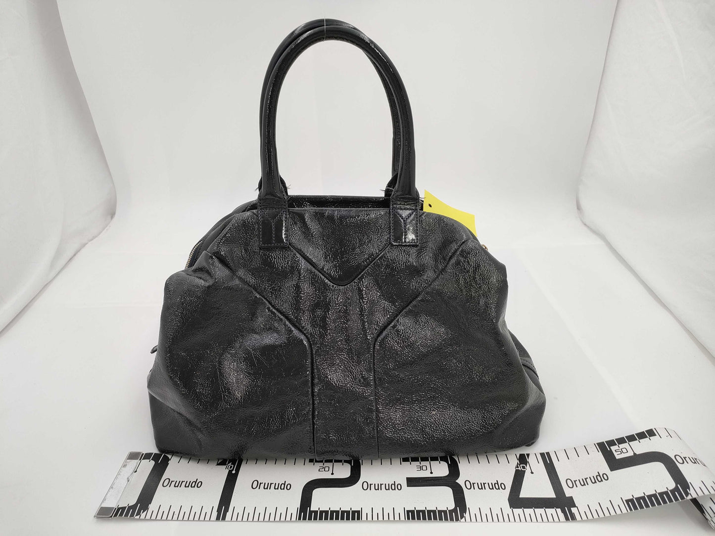 Yves Saint Laurent Y-Line Patent Leather Boston Handbag