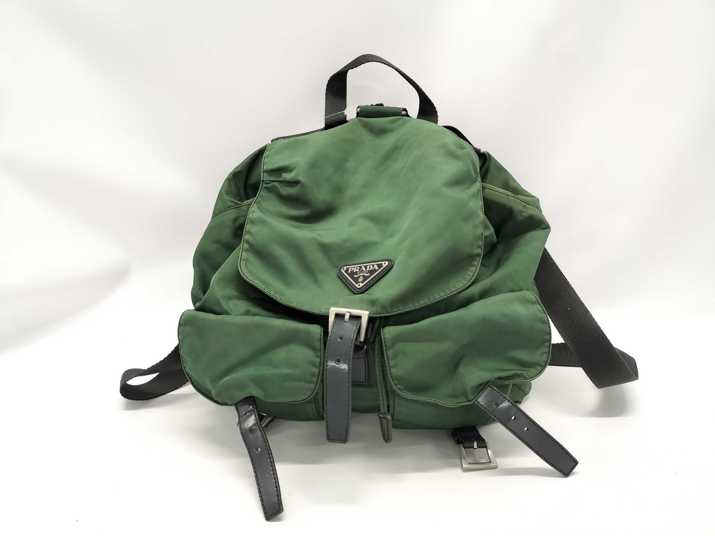 PRADA Nylon Backpack Green Backpack