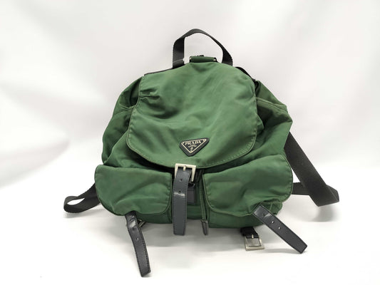 PRADA Nylon Backpack Green Backpack