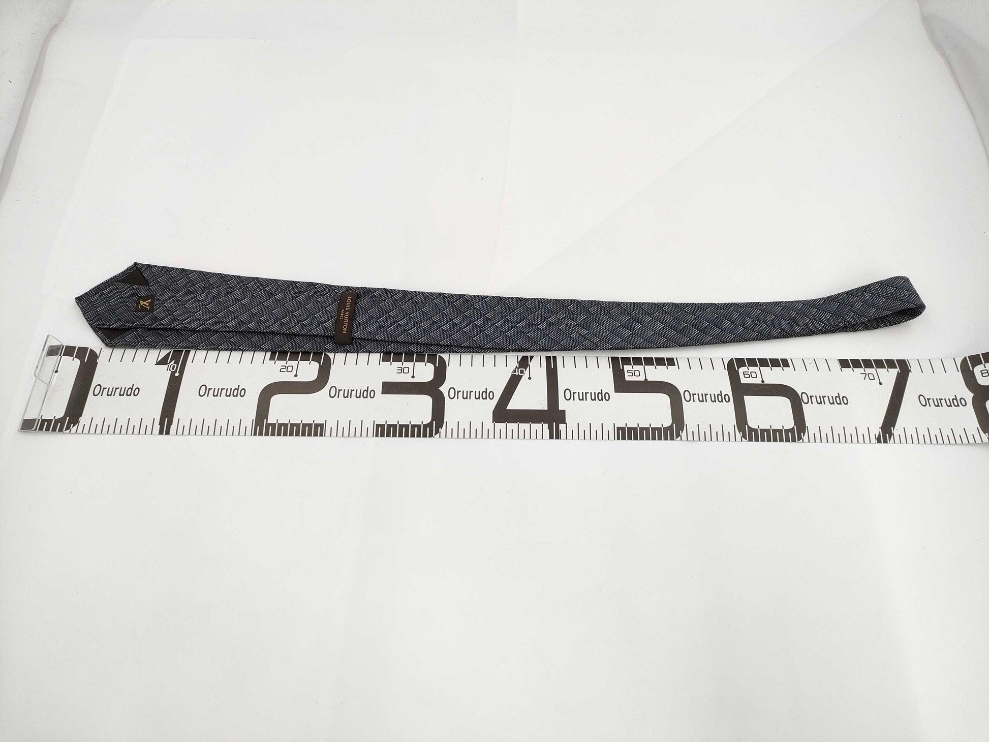 LOUIS VUITTON Gray Blue Tie