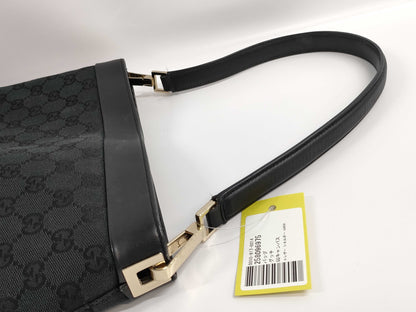 GUCCI GG Canvas x Leather Shoulder Bag 33900
