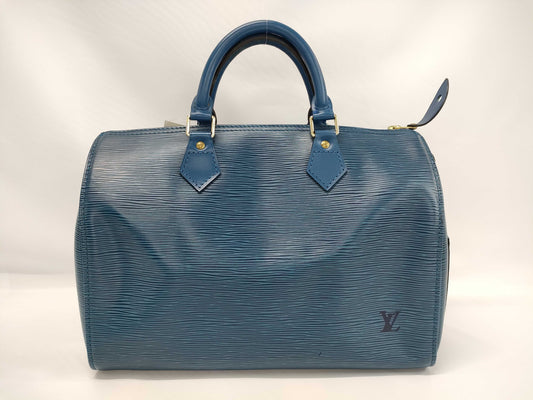 LOUIS VUITTON Epi Speedy 30 Blue M43005 Handbag
