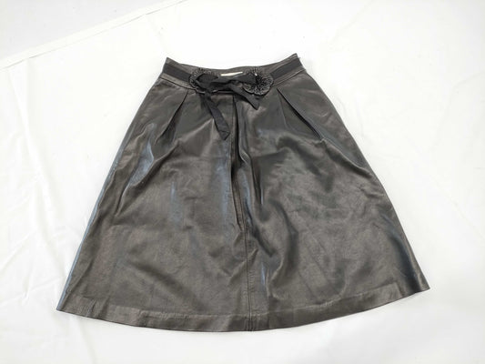 Leather skirt skirt