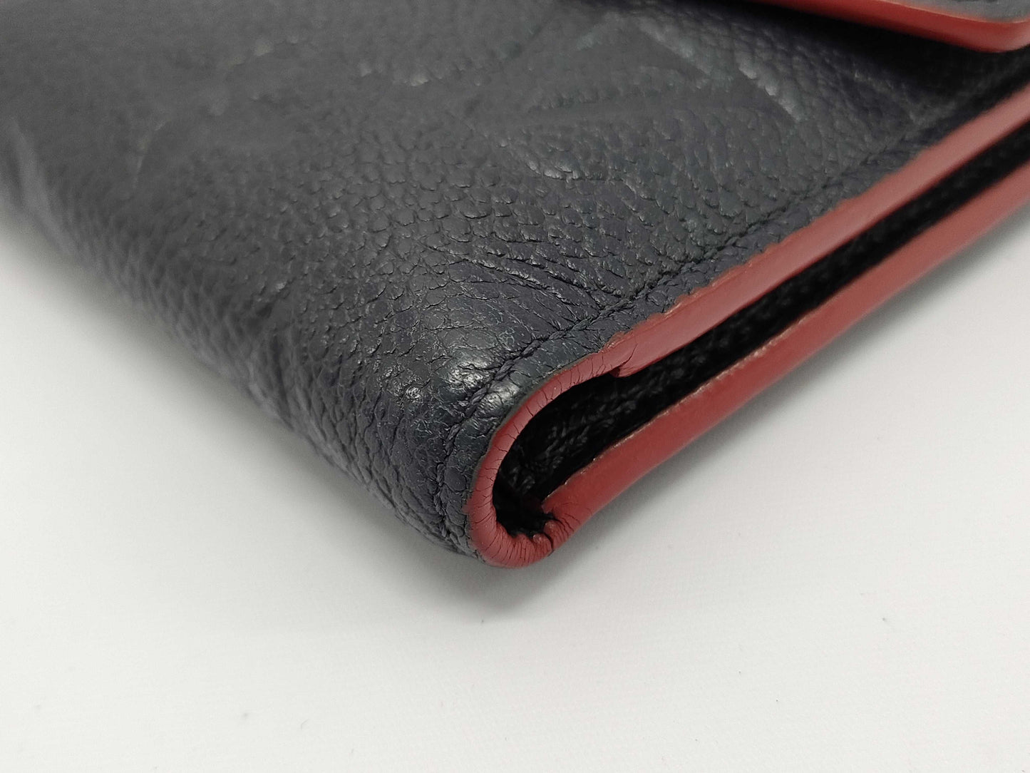 LOUIS VUITTON Monogram Empreinte M58880 Victorine Navy Wallet