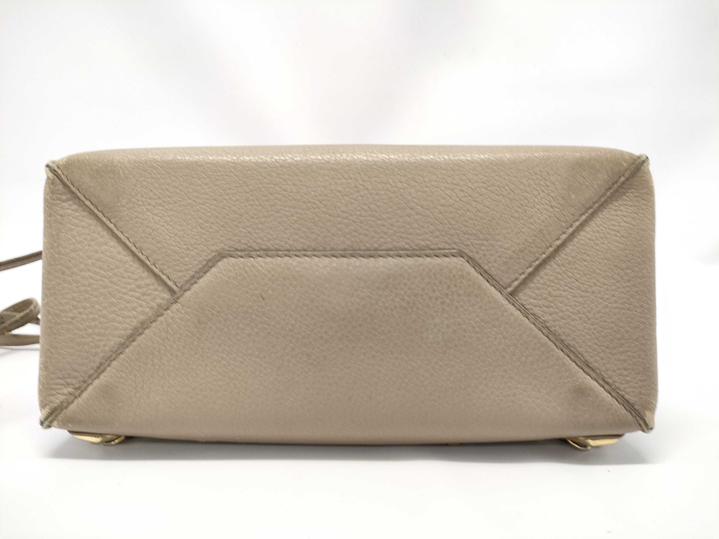 BALENCIAGA Mini Beige Leather Handbag