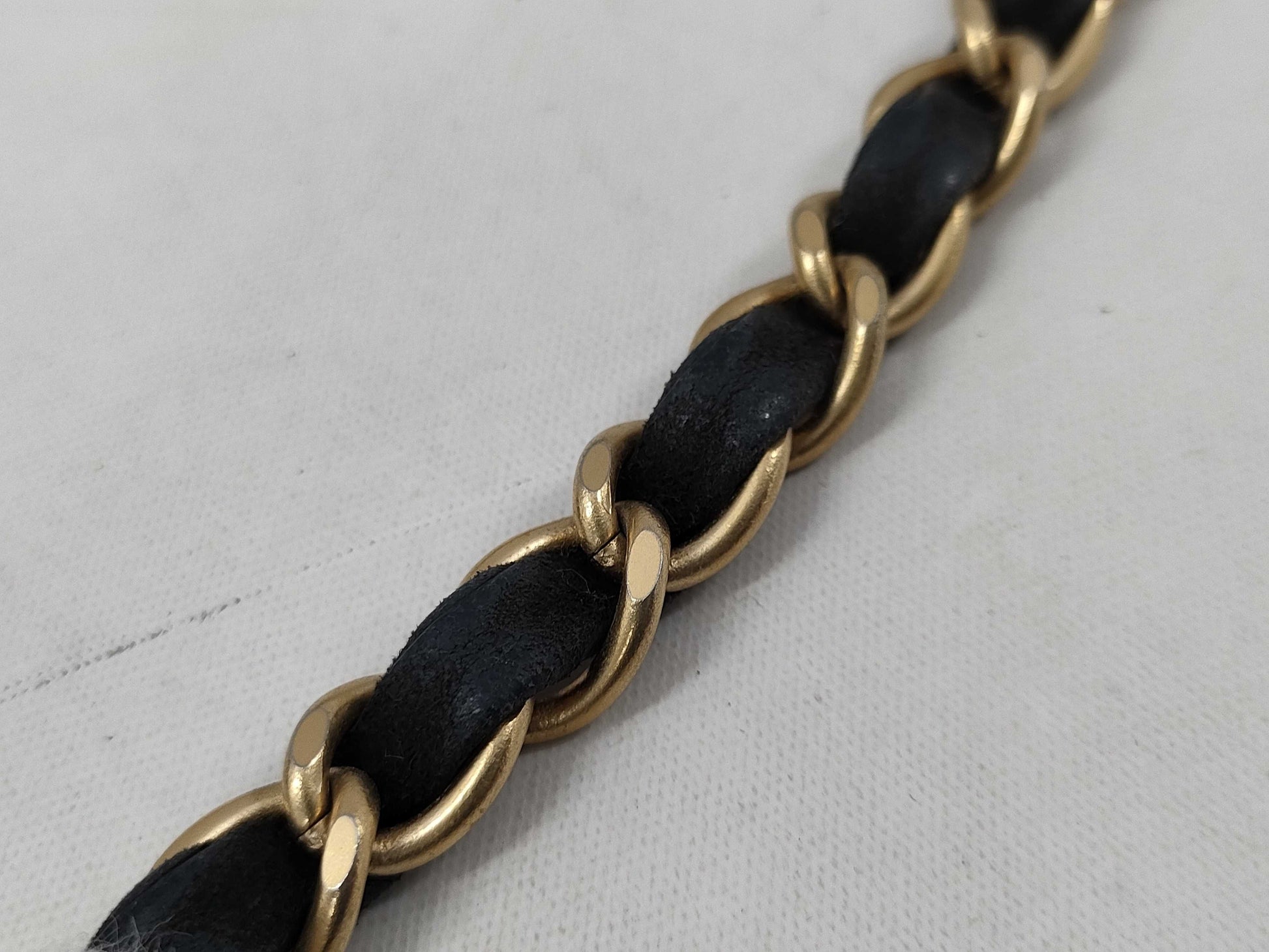 CHANEL Chocobar Suede Chain Shoulder Bag