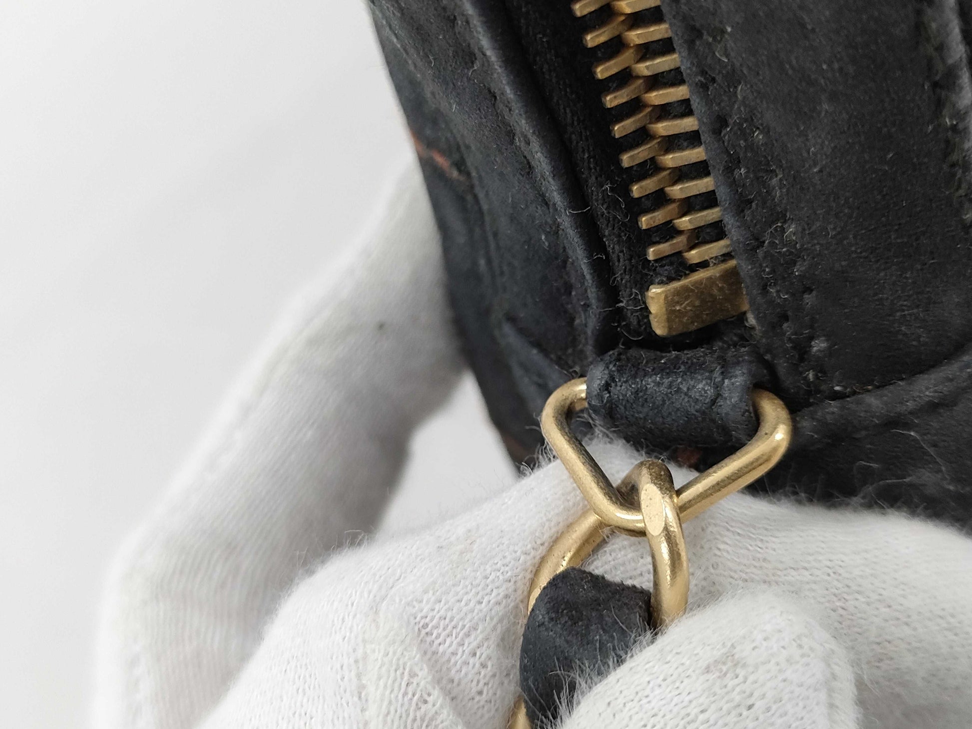 CHANEL Chocobar Suede Chain Shoulder Bag