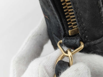 CHANEL Chocobar Suede Chain Shoulder Bag