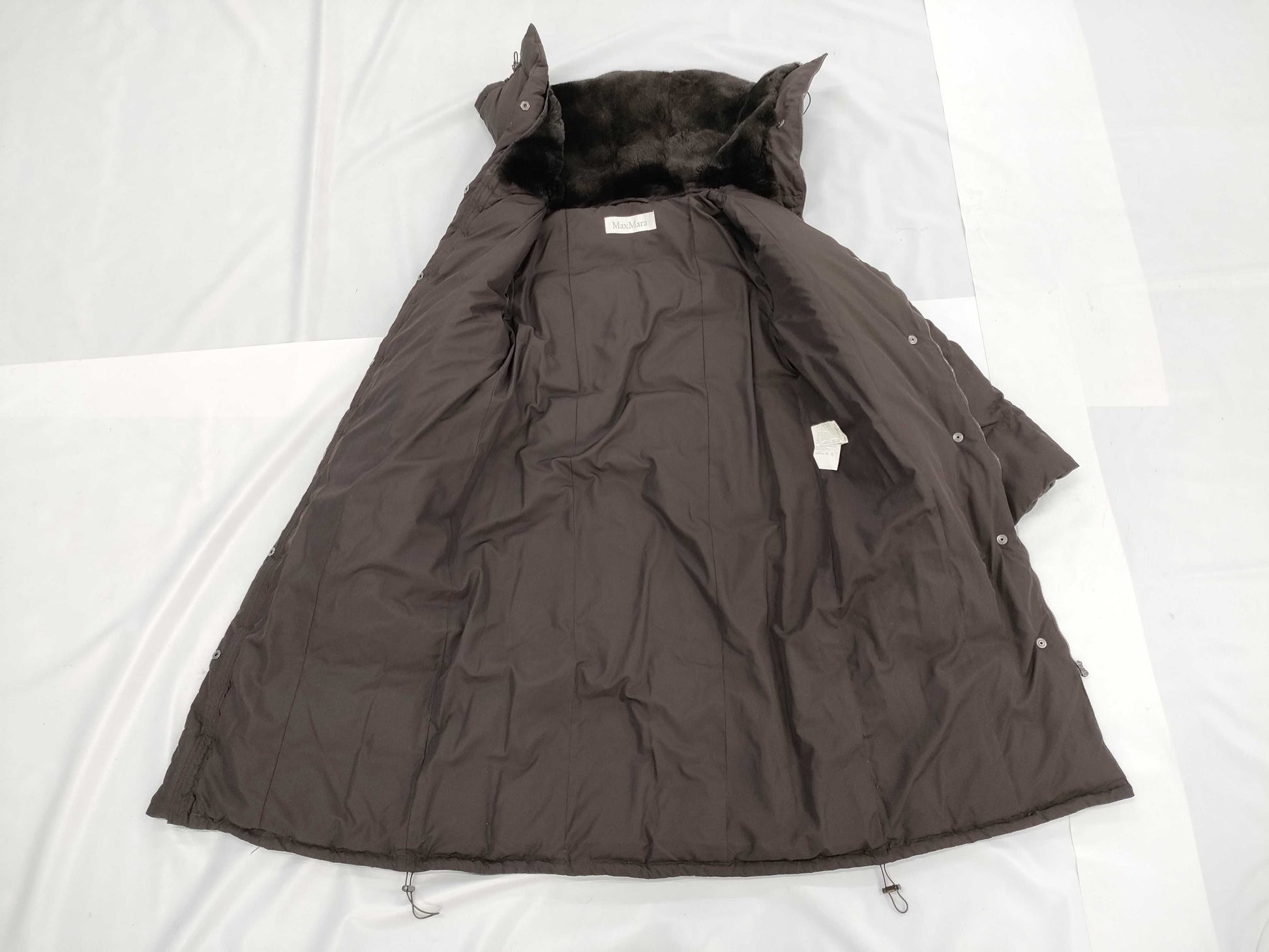 MaxMara Fur Collar Zip Down Coat 14960373