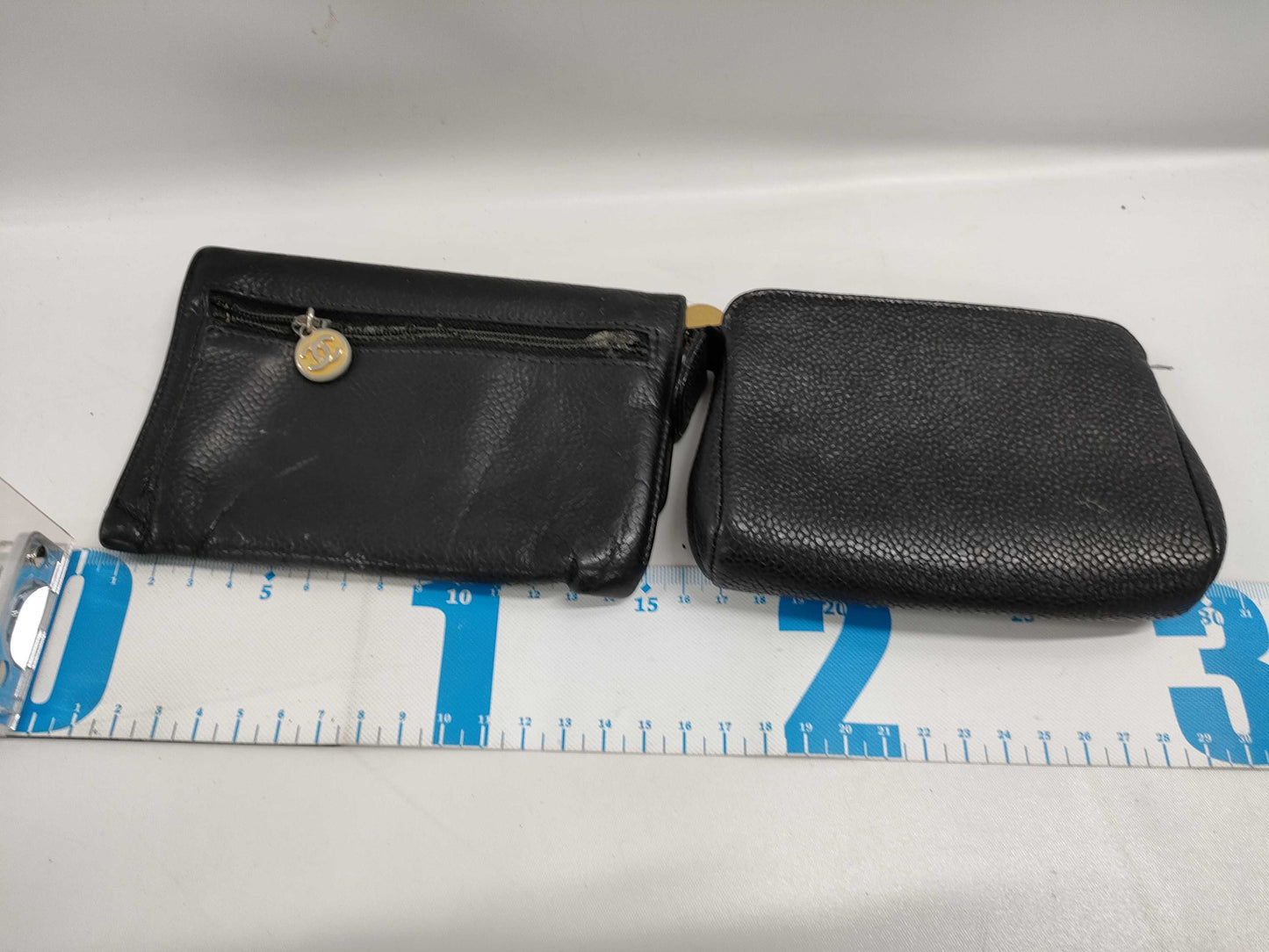 CHANEL Caviar Skin Wallet Set of 2