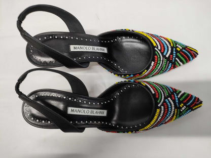 MANOLO BLAHNIK beaded pumps