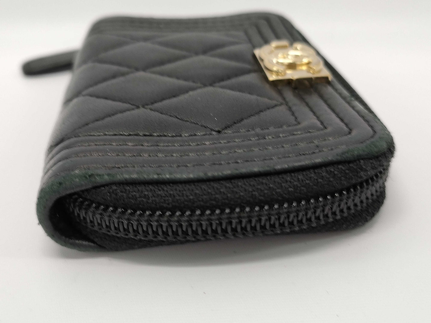 CHANEL Lambskin Boy Chanel Coin Case