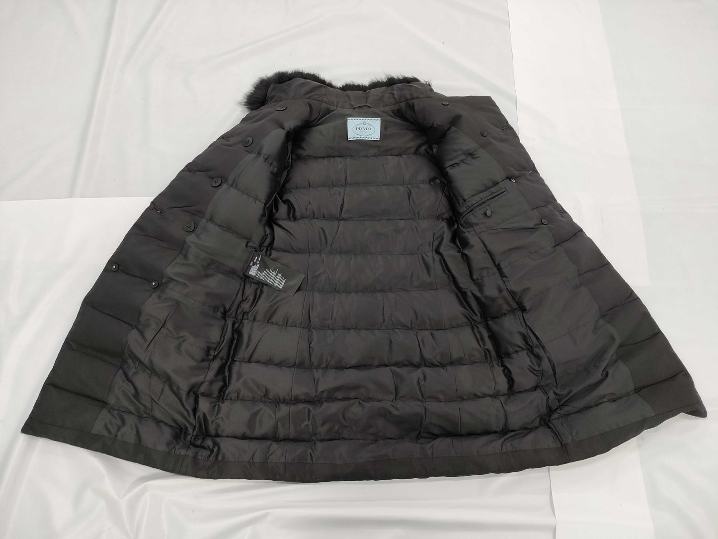 PRADA Down Coat Fox Button 29X527 Coat