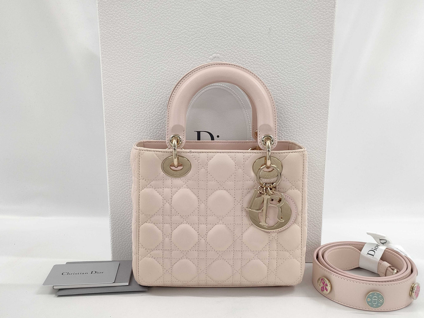Dior Lady Dior Beige Handbag with ST
