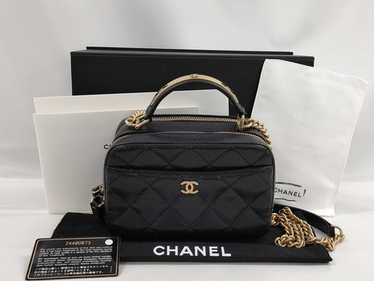 CHANEL Caviar Skin Vanity Chain Shoulder Bag