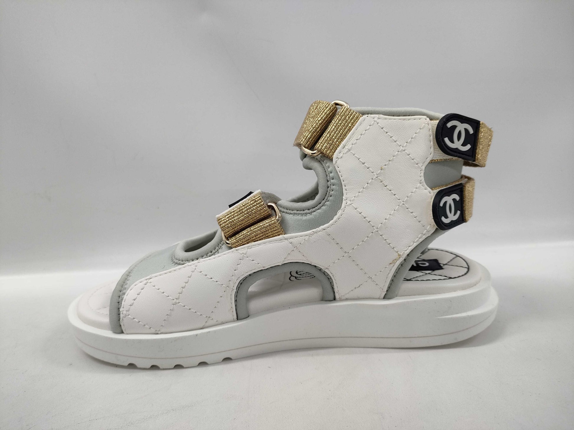 CHANEL logo sports sandals