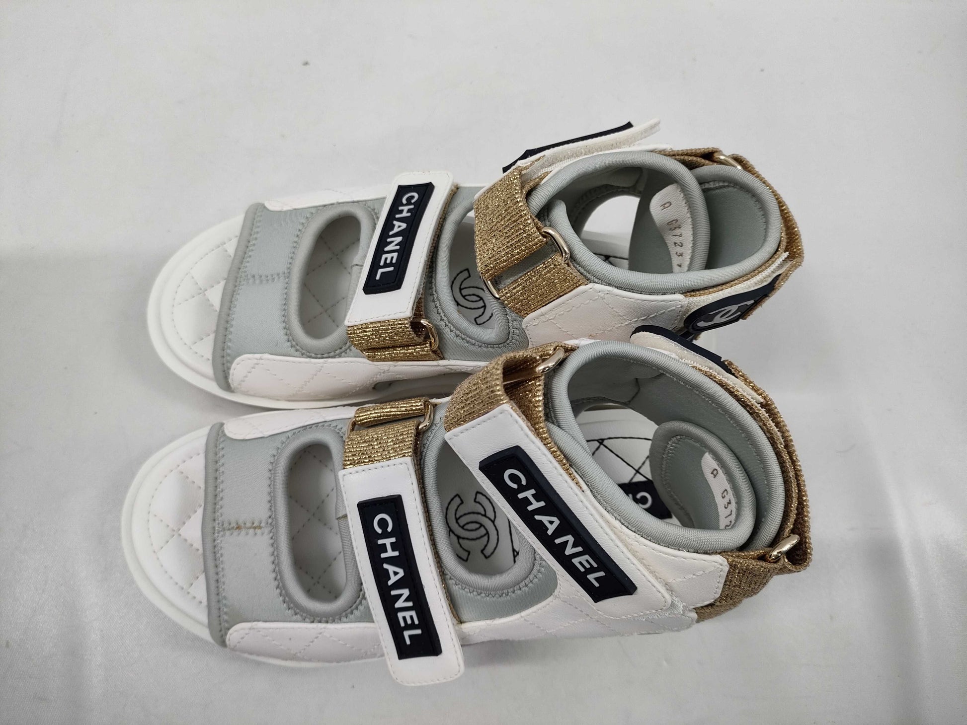CHANEL logo sports sandals