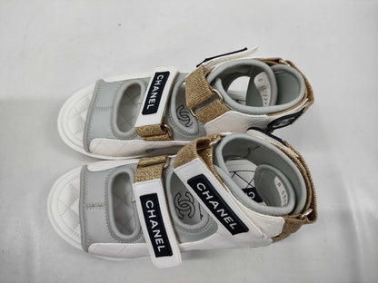 CHANEL logo sports sandals