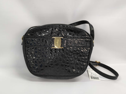 Salvatore Ferragamo Vara Crocodile Embossed Shoulder Bag Shoulder Bag