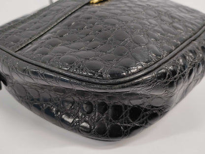 Salvatore Ferragamo Vara Crocodile Embossed Shoulder Bag Shoulder Bag