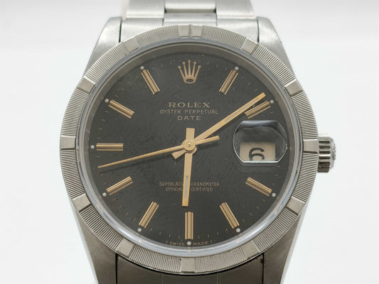 ROLEX 15210 S344056 Black Dial Boys' Watch