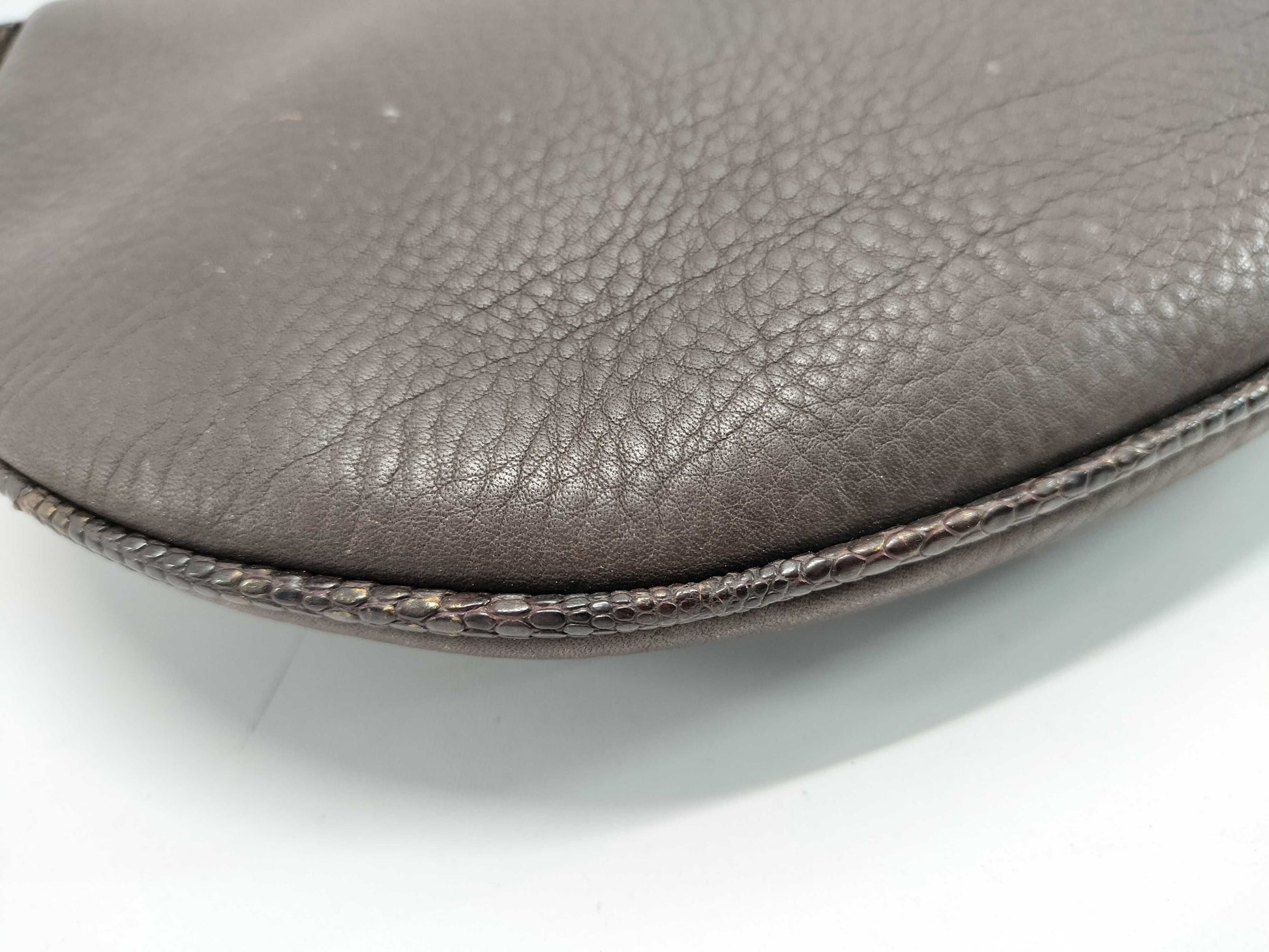 FENDI Vintage Oyster Botanical Embroidered Shoulder Bag