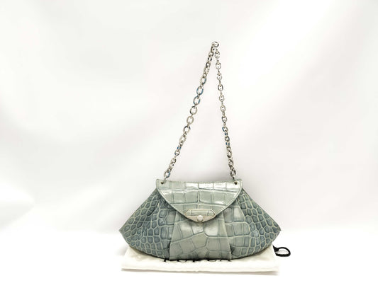 FURLA Crocodile Chain Shoulder Bag