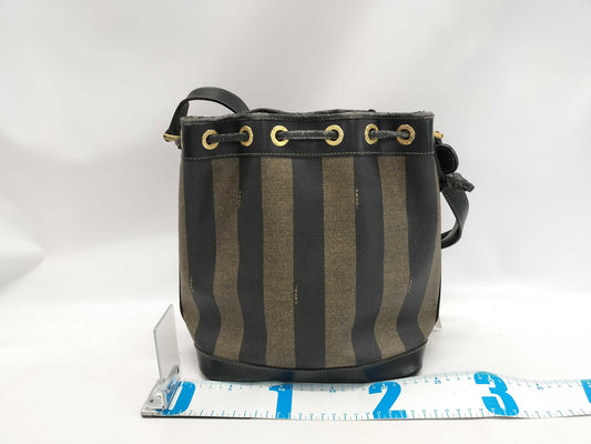 FENDI Pecan Pattern Drawstring Shoulder Bag