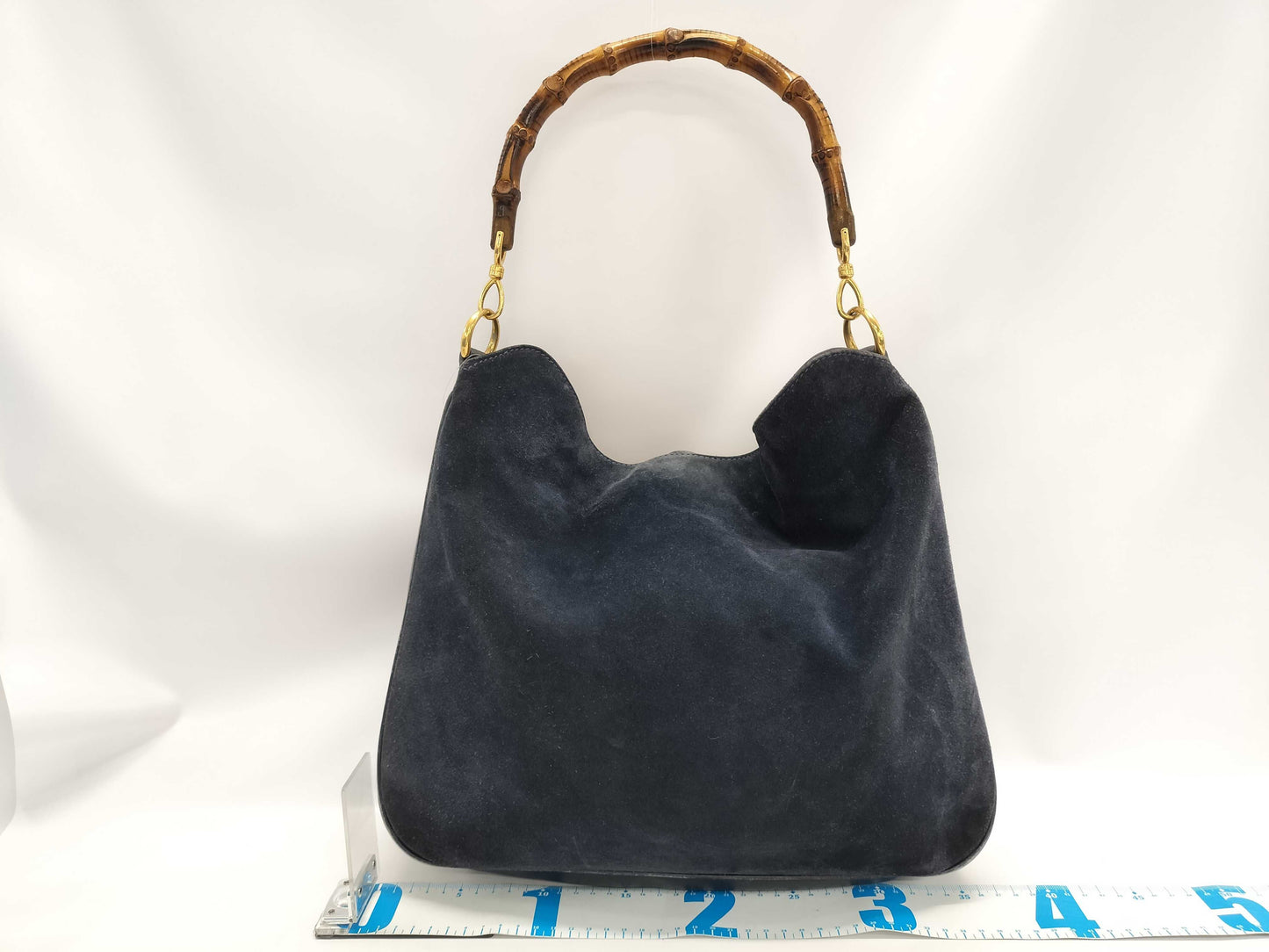 GUCCI Bamboo Suede Tote Bag