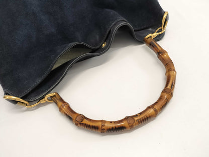 GUCCI Bamboo Suede Tote Bag