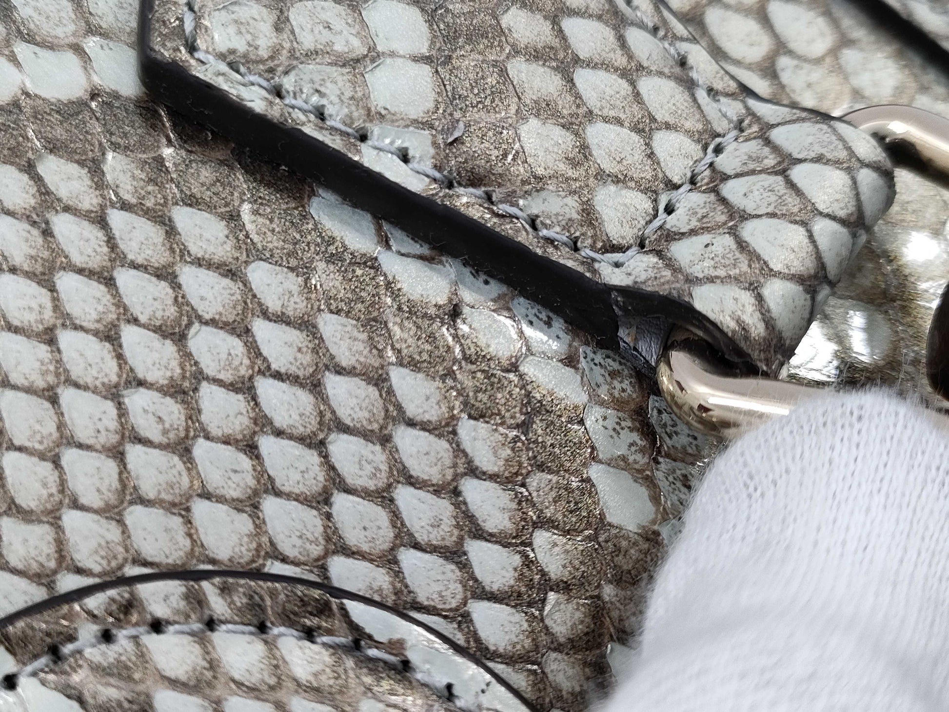 GUCCI Bamboo Diana Small Python Handbag