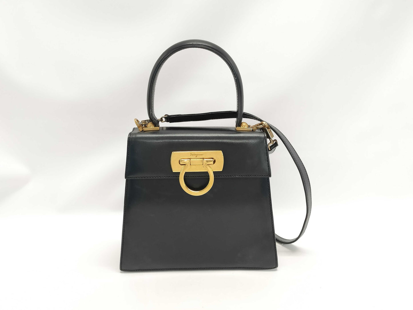 Salvatore Ferragamo Gancini Leather Shoulder Bag