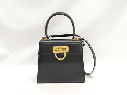 Salvatore Ferragamo Gancini Leather Shoulder Bag
