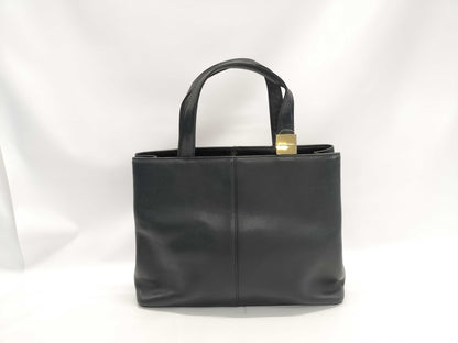 BURBERRY Leather Hand Square Plate Handbag