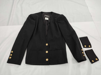 CHANEL Gold Button Jacket Jacket