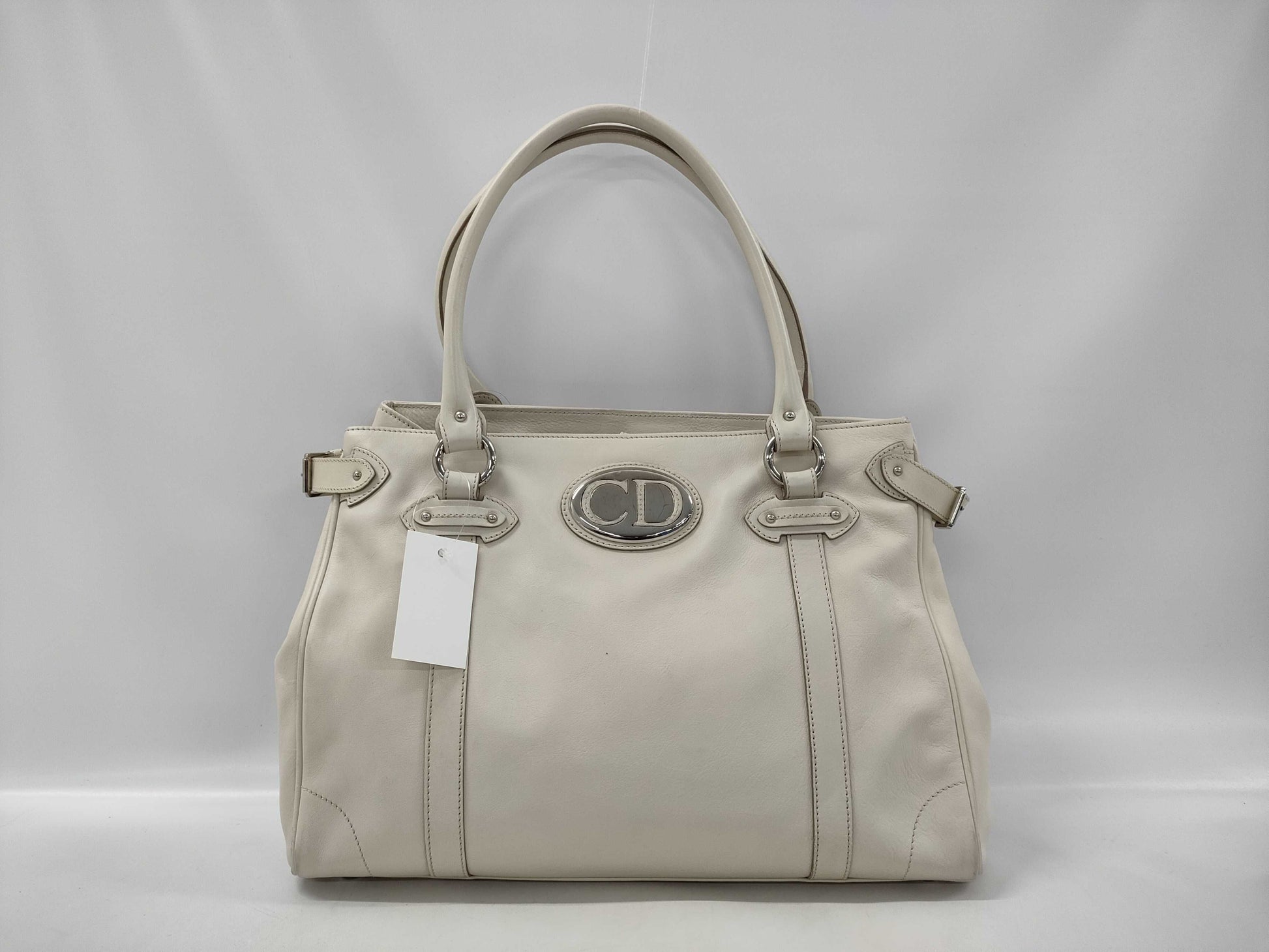 Dior Leather Logo Handbag Tote Bag Handbag