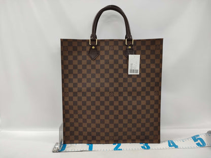 LOUIS VUITTON Damier Sac Plait Tote Bag with Initials