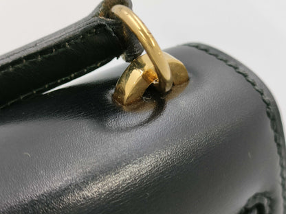 HERMES Kelly Mini Shoulder Bag in Black Box Calf Leather with GD Hardware and 〇Q Stamp