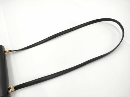 HERMES Kelly Mini Shoulder Bag in Black Box Calf Leather with GD Hardware and 〇Q Stamp