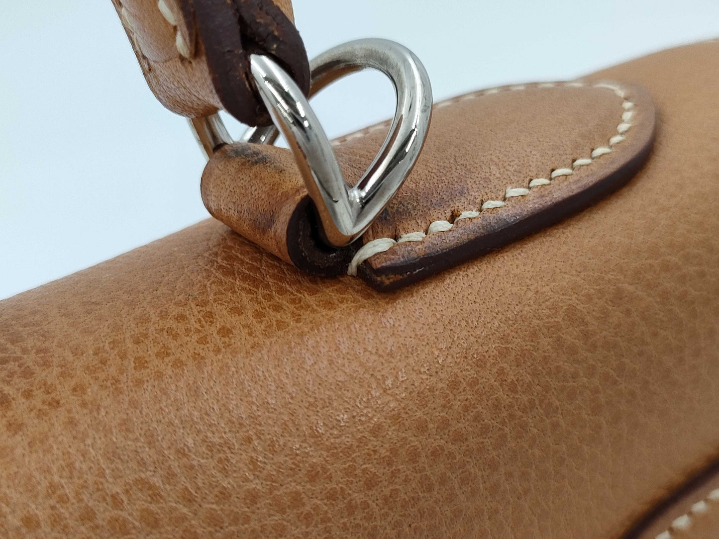 HERMES Kelly 32 Epsom Gold Silver Hardware H Stamped Handbag