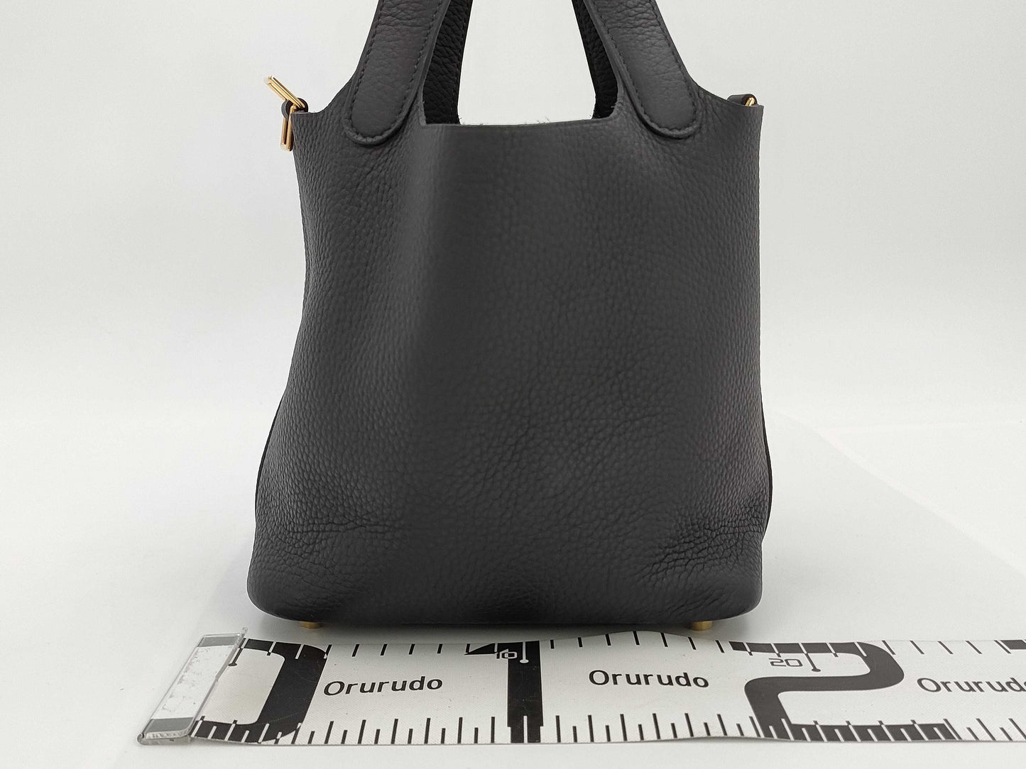 HERMES Picotin Lock PM Handbag, Taurillon, Navy Blue, GD Hardware, U Stamp