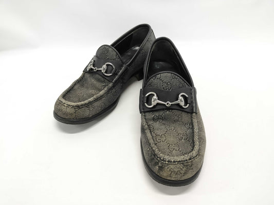 GUCCI GG Canvas Horsebit Pumps