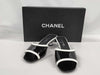 CHANEL enamel two-tone sandals
