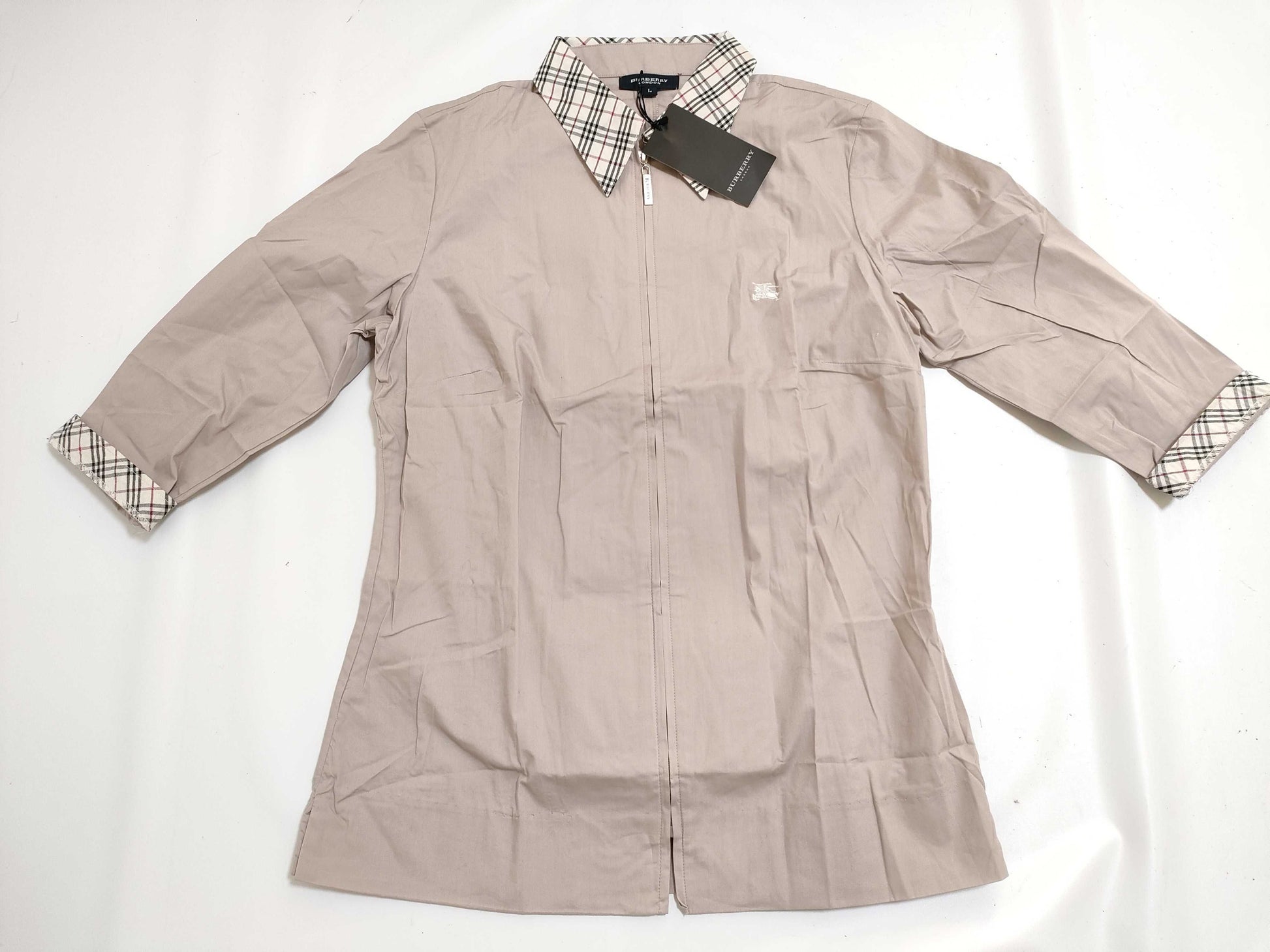 BURBERRY □ BURBERRY LONDON Zip-up Shirt with Tag Tops